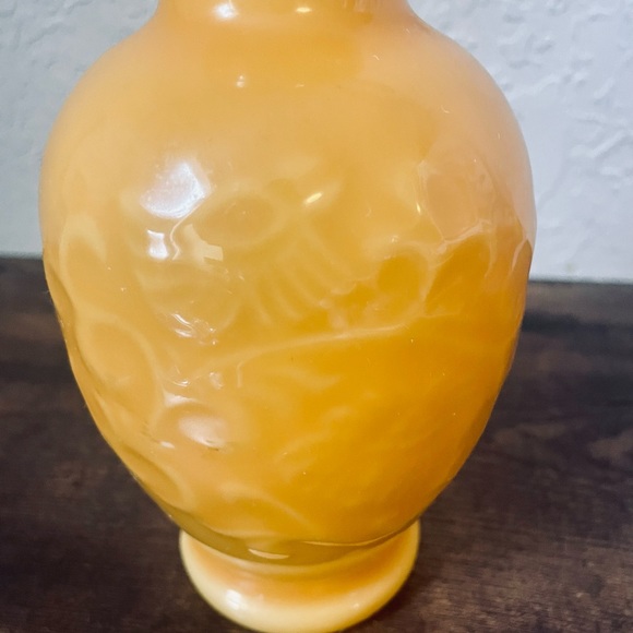 Vintage Avon Amber Spring Bouquet Fragranced Vase Scented Coated Glass 1980s - Picture 5 of 7